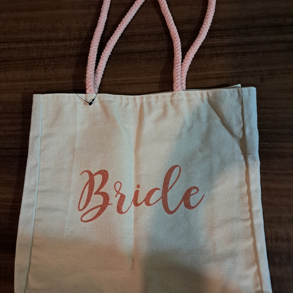Bride To Be Gift Tote Bag with Pink Handles